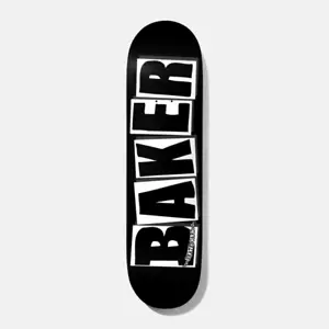 BAKER TEAM BRAND LOGO BLACK/WHITE 8.25" SKATEBOARD DECK - Picture 1 of 1