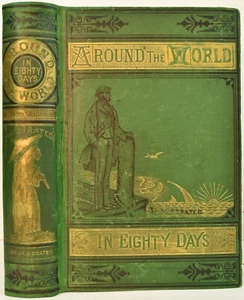 1875 JULES VERNE AROUND THE WORLD IN EIGHTY DAYS Porter & Coates VG restored - Picture 1 of 24