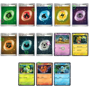 HD COSMOS HOLO HD SWIRLS Complete Basic Energy / Pokemon Set - Pokemon 151 - Picture 1 of 16