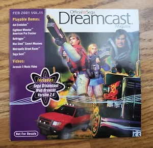 Official Sega Dreamcast Magazine Feb 2001 Vol 11 Demo Disc Sleeve & Disc Seganet - Picture 1 of 2