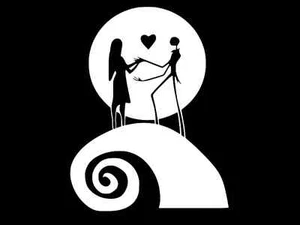 JACK AND SALLY Nightmare Before Christmas Vinyl Decal Car Sticker CHOOSE SIZE - Picture 1 of 2