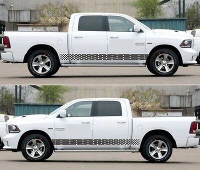 PARA 2009-2015 DODGE RAM Racing Graphics Decalque Emblemas Adesivos Acabamento Listras - Imagem 1 de 4