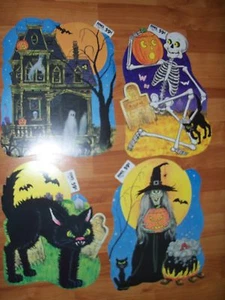 Halloween Diecuts Cutouts HMS #303 to #306 Vintage Decorations U Pick NOT a LOT - Picture 1 of 9