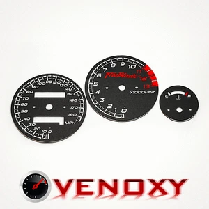 Honda CBR 900 RR 919 SC33 1996-1997 MPH Aftermarket Black Gauge Faces - Foto 1 di 1