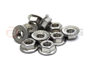 10x Yamaha Edelstahl Flansch M6 Muttern - Bild 1 von 6