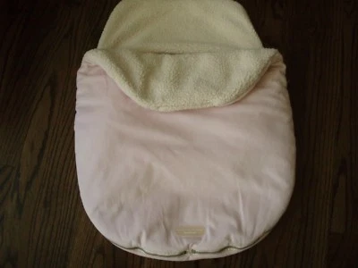 JJ COLE BUNDLEME Girl's Pale Pink Soft Fleece Car Seat/Stroller Cover ~ VGUC Foto 1 de 4