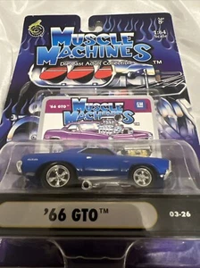 MUSCLE MACHINES 1966 PONTIAC GTO - LIMITED EDITION 1/64 DIECAST 66 GTO - Picture 1 of 4