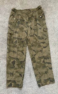 Womens Me+ Em Camouflage Trousers Uk Size 14 Print Cargo Pants Camo - Picture 1 of 8