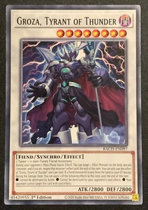 Groza, Tyrant of Thunder | BACH-EN097 | Common | 1st Edition | YuGiOh TCG - Picture 1 of 3