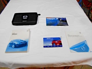 2008 MAZDA 3 OWNER MANUAL 4/PC.SET & BLACK MAZDA ZIPPERED FACTORY CASE // - Picture 1 of 4