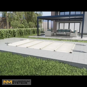 Poolabdeckung Sicherheitsabdeckung mit Stangen LKW Plane 680g/m² 850 cm x 450 cm - Bild 1 von 6