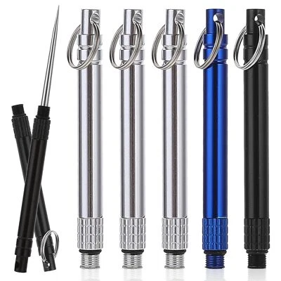 6 PIEZAS Palillos de dientes portátiles, palillos de dientes de metal titanio, palillos de dientes reutilizables Foto 1 de 4