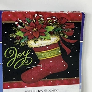 Freude Strumpf Weihnachten große Flagge Hof Banner Deko doppelseitig NEU - Bild 1 von 8