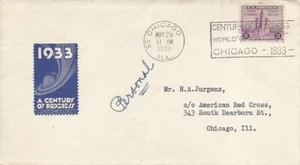 729 3c CENTURY OF PROGRESS - 2 Labels - Picture 1 of 2