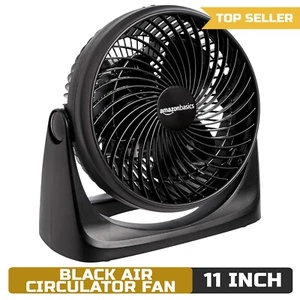 11-Inch Compact Air Circulator Fan, 3-Speed, Adjustable Tilt, Black - Picture 1 of 6