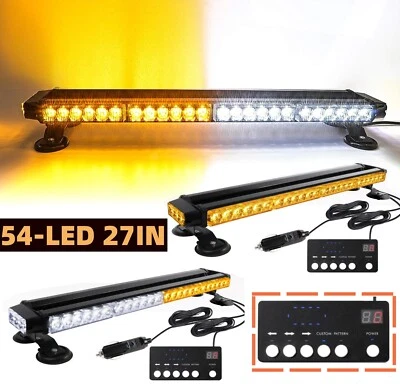 54 LED Emergency Strobe Light Bar Double Side Warning Rooftop Light Remote Box - Imagen 1 de 4