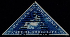 1853 Cape of Good Hope 4d Deep Blue on Blued Paper SG 2 Superb Cat. £300.00 - Picture 1 of 1