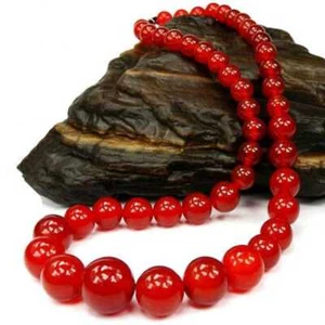 Handgefertigte natürliche Karneol Perlenkette 19" Turmkette klassische Spiritualität - Bild 1 von 6