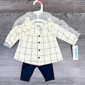 Carter's Just One You Bebé Niñas 3 Piezas Nuevo en Caja Conjunto Recién Nacido NUEVO NUEVO CON ETIQUETAS - Imagen 1 de 9