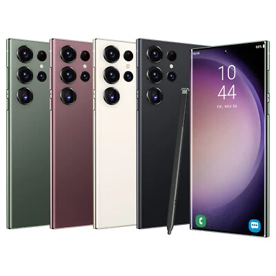 Android 13 S24Ultra 5G Smartphone 7.3" Factory Unlocked Mobile Phone 12GB+512GB