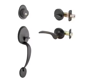 Copper Creek Tuscan Bronze Handleset with Right Hand Scandinavian Handle Trim - Picture 1 of 6