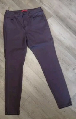  JENNIFER LOPEZ темное вино искусственной кожи брюки джинсы узкие подъем женщин 12 фиолетовый  - Изображение 1 из 2