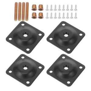 4PCS Furniture Leg Attachment Plates Feet Pads for Sofa Mounting Legs Wooden - Picture 1 of 12
