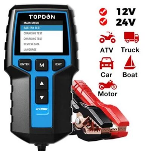 TOPDON BT200 12V 24V Car Battery Load Tester Charging System Analyzer 2000CCA - Picture 1 of 11