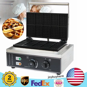 Macchina da forno commerciale quadrata 10 fette waffle acciaio inox antiaderente - Foto 1 di 12