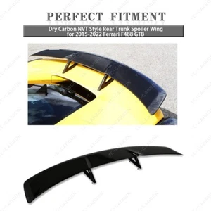 Dry Carbon NVT Style Rear Trunk Spoiler Wing for 2015-2022 Ferrari 488 GTB - Bild 1 von 5