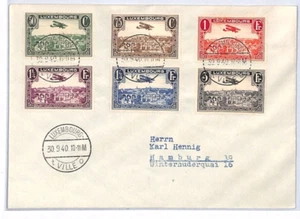 LUXEMBOURG Air Mail Cover WW2 1940 GERMANY Hamburg Occupation YQ108 - Picture 1 of 14