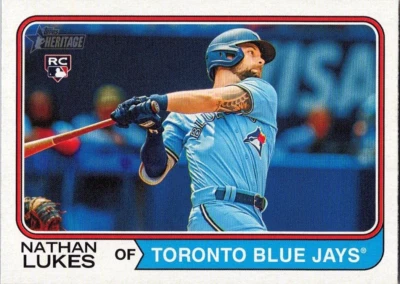 2023 Topps Heritage #667 Nathan Lukes RC Toronto Blue Jays - Image 1 of 2
