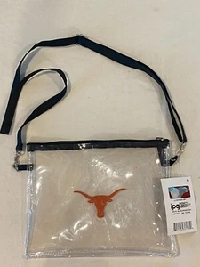 Borsa messenger TEXAS Longhorns UT University Austin Collegiate da donna trasparente - Foto 1 di 3