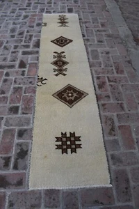 2x10 Traditional Antique Runner Moroccan Berber Rug Antique Oriental Hallway Rug - Picture 1 of 6