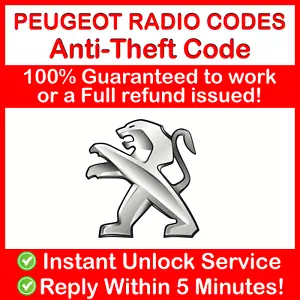 PEUGEOT RADIO CODE Bipper Boxer TePee Traveller 407 Expert Partner Rifter - Bild 1 von 4