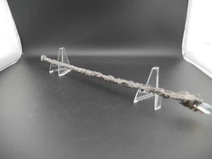 Pewter Wand Handmade w/ Gems Fantasy Dragon Wizard Ruby & Emerald 14.5in long - Picture 1 of 4