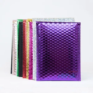 Metallic Padded Bag Bubble Mailer Envelope 130 x 130mm Black Pink Gold Silver - Picture 1 of 16