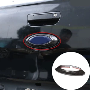 For Ford Ranger 2015-2022 Car Tailgate Logo Trim Ring ABS Carbon Fiber Pattern - Picture 1 of 11
