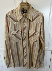 Mens Champion Plaid Cotton Denim Western Button Down Shirt Read Description - Picture 1 of 8