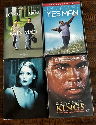 DVD LOT: 4 movies Yes Man, When We Were Kings, Panic Room, Rain Man - Image 1 of 4
