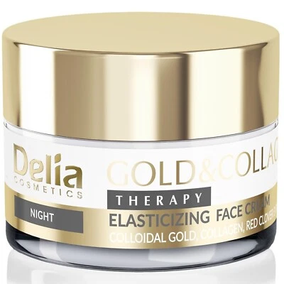 DELIA COSMETICS DELIA Gold & Collagen Therapy Moisturising & Elasticizing Face Night Cream 50ml