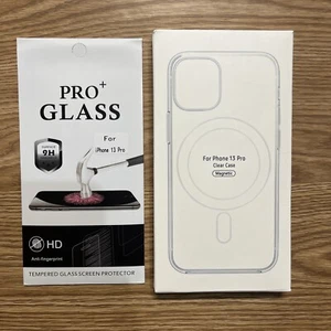 Clear Magnetic Case With Screen Protector For Apple iPhone 13 Pro - Picture 1 of 7