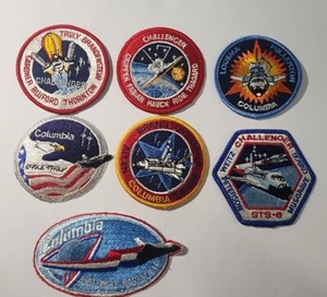 Lote de 7 parches del programa espacial de la NASA - Challenger y Columbia - Imagen 1 de 1