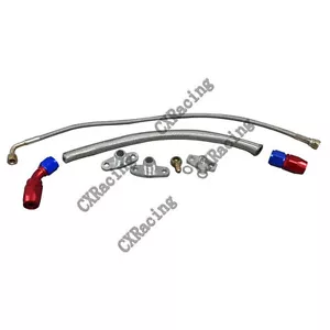 CXRacing Turbo Oil Fuel Hose Line Feed Drain Kit For Mazda RX7 RX-7 FC 13B AN10 - Foto 1 di 6