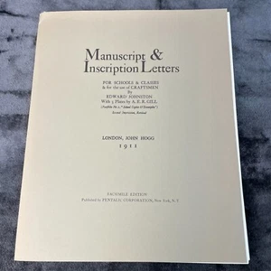 Manuscript and Inscription Letters Edward Johnston 5 Plates John Hogg 1911 - Imagen 1 de 6