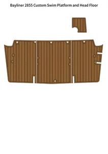 Bayliner 2855 Custom Swim Platform Head Boat EVA Foam Teak Deck Floor Pad Mat - Bild 1 von 24