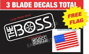 2 quitanieves BOSS 1 hoja 1 marco juego de calcomanías + 1 BANDERA GRATIS negro blanco kit de calcomanías  - Imagen 1 de 1