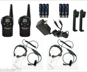 2 Walkie Talkie Midland LXT118 26Km With Military Earpiece With Vox + Charger - Picture 1 of 1
