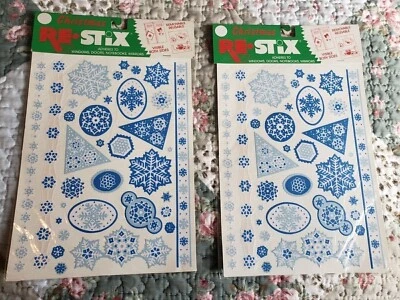 Vintage CHRISTMAS/WINTER Removable Reusable Stickers. 2 Packages, Unused! - Image 1 of 3