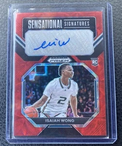 2023 Prizm Draft Picks Choice Red Rookie Isaiah Wong Auto RC 36/40 #SS-IWG - Picture 1 of 2